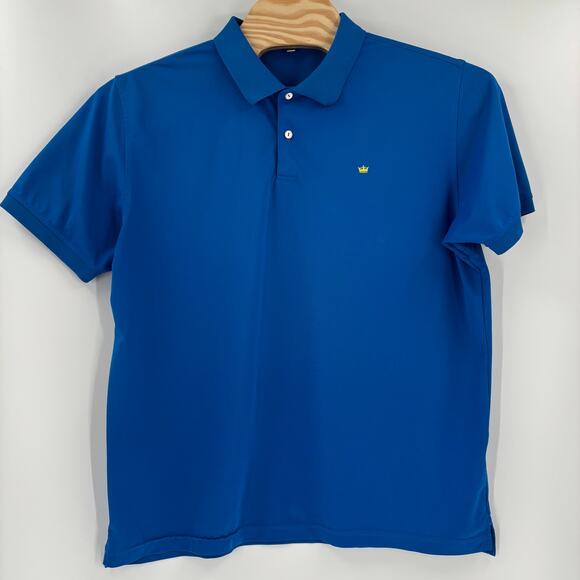 Peter Millar 2XL Solid Blue Short Sleeve Contemporary Fit Golf Polo Shirt - Picture 5 of 6